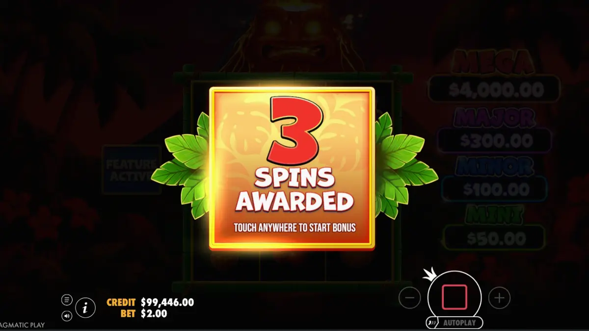 Tampilan visual slot Super Tiki Strike dengan tema tropis